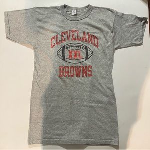 VTG 80’s Champion Cleveland Browns Single Stitch T-Shirt Gray Men's Large